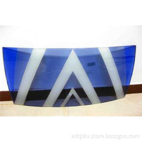 Safety Bent Laminated Curved Tempered Glass Blue For Skylig